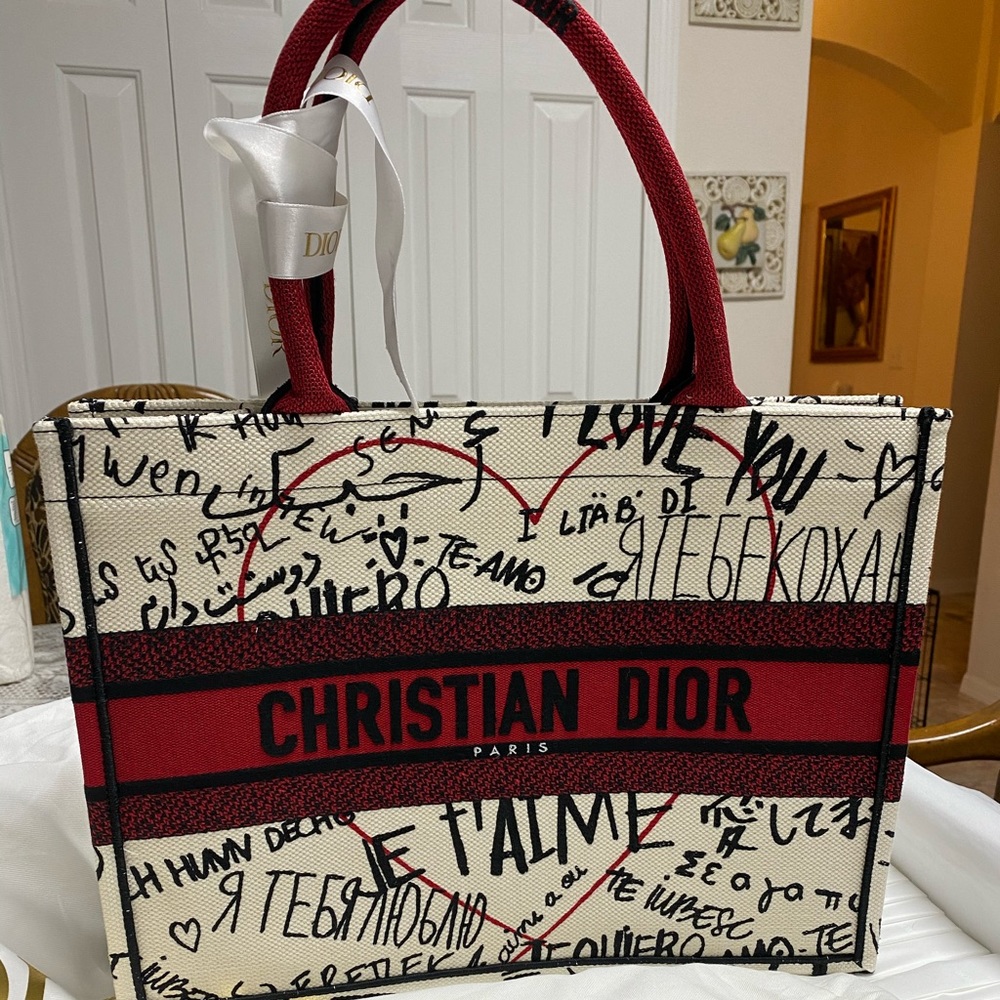 DIOR BOOK TOTE WITH DIORAMOUR GRAFFITI
